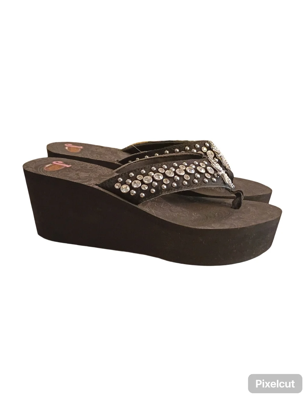 Justin Boots black wedge